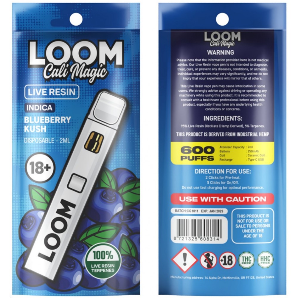Loom Cali Magic 2ml – Blueberry Kush