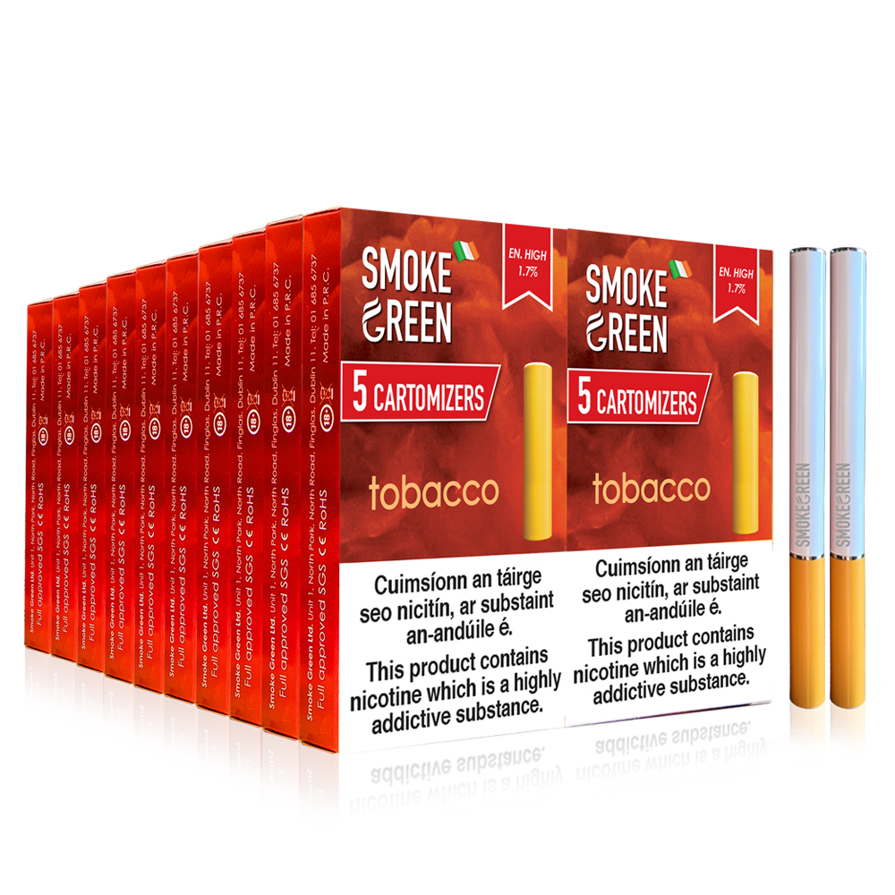 20 Boxes of Tobacco Cartomizers + 2 batteries 