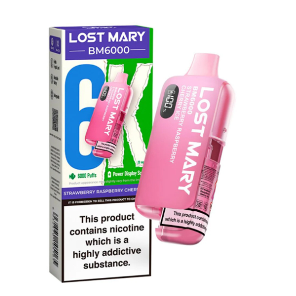 Lost Mary BM6000 Strawberry Raspberry Cherry Ice