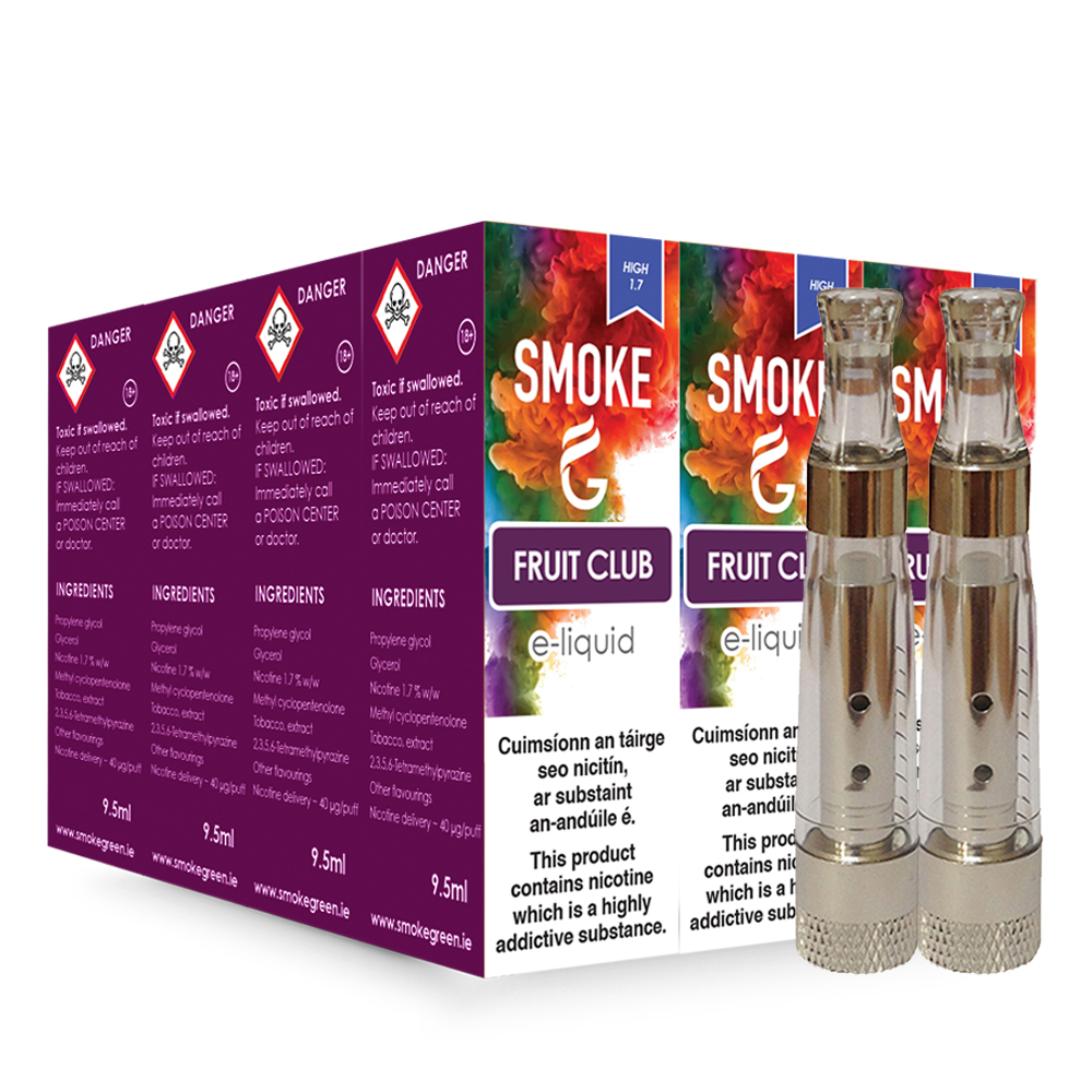12 E-Liquids + 2 Atomizers 12 E-Liquids + 2 Atomizers